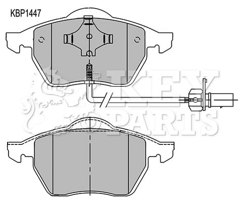 KEY PARTS stabdžių trinkelių rinkinys, diskinis stabdys KBP1447